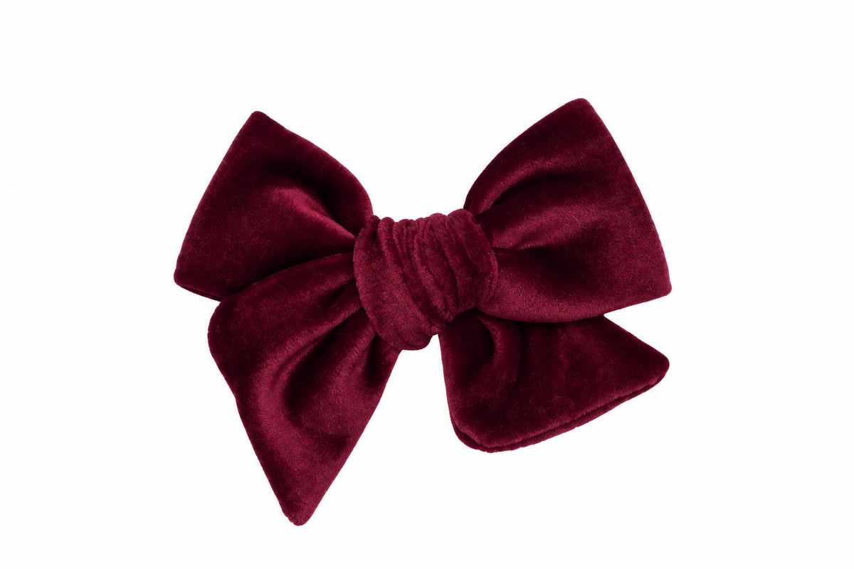 Velvet Bow Alligator Clip