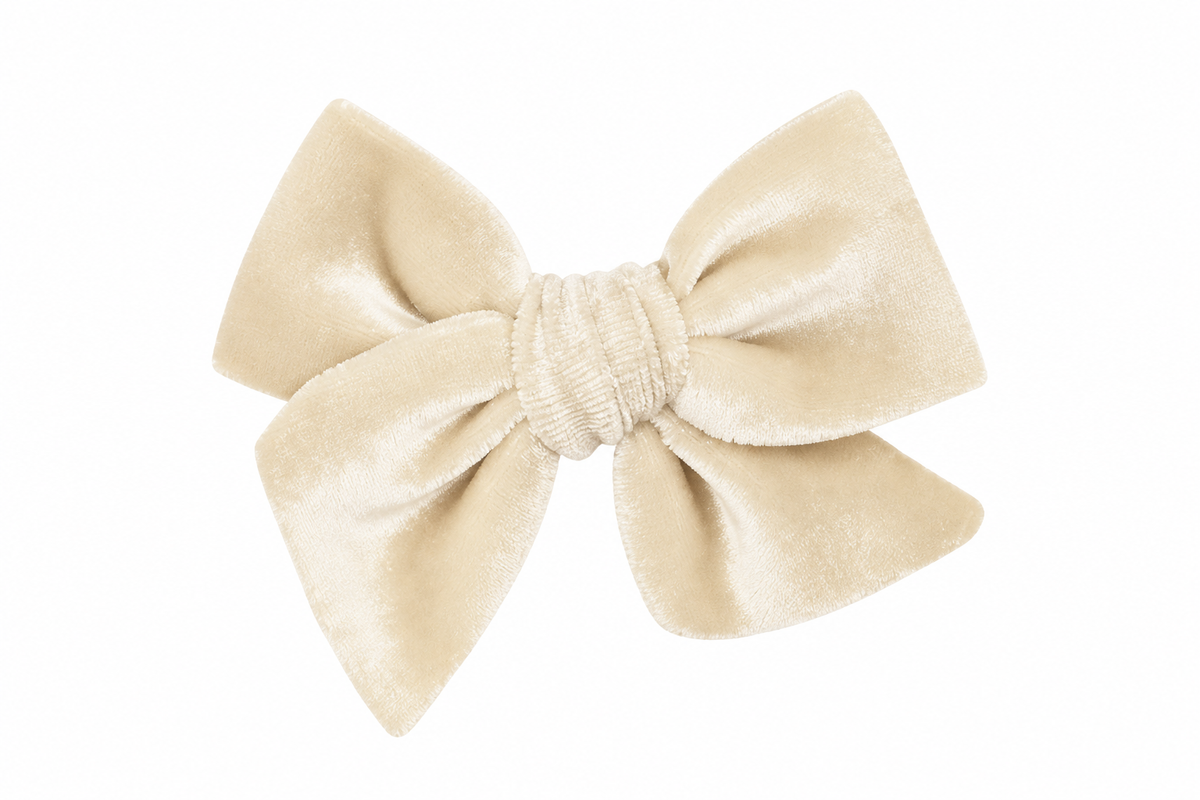 Velvet Bow Alligator Clip