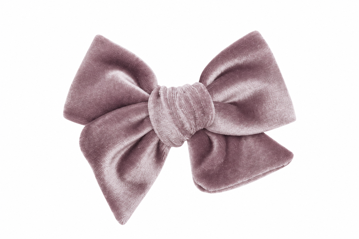 Velvet Bow Alligator Clip