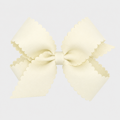 Grosgrain Bow w/ Scallop Edge