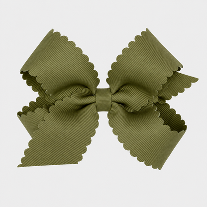 Grosgrain Bow w/ Scallop Edge