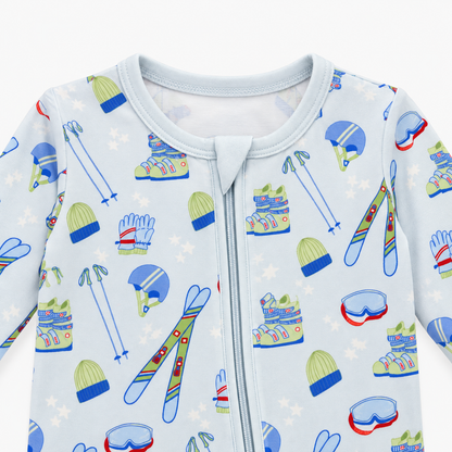 Zipper Romper (Ski Season Blue)