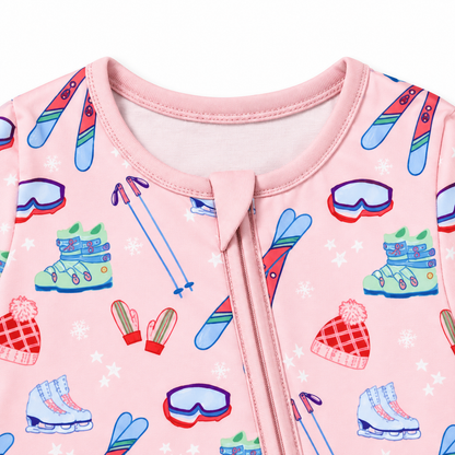 Zipper Romper (Ski Season Pink)