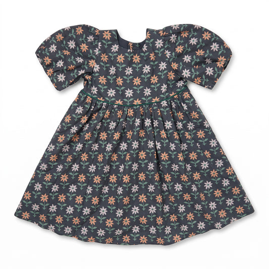 DENISE DRESS (NAVY BLOCK FLORAL)