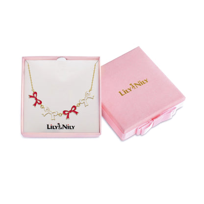 Flat Bow Link Necklace