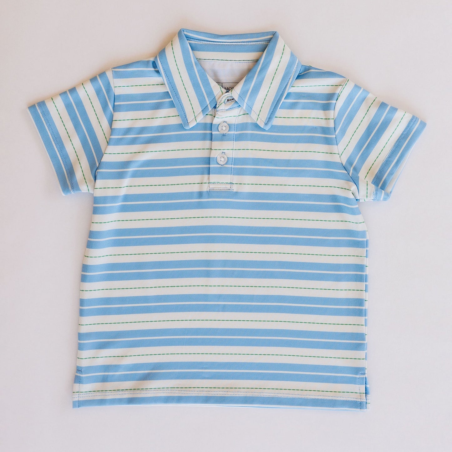 Kyle Polo (Blue & Green Ticking Stripe)