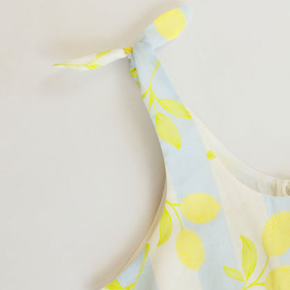 Finley Dress (Lemons Blue)