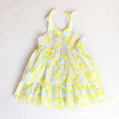 Finley Dress (Lemons Blue)