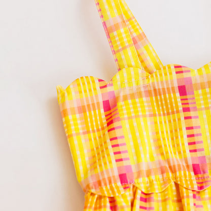 Hadley Dress (Seashell Plaid)