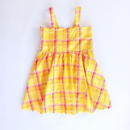 Hadley Dress (Seashell Plaid)