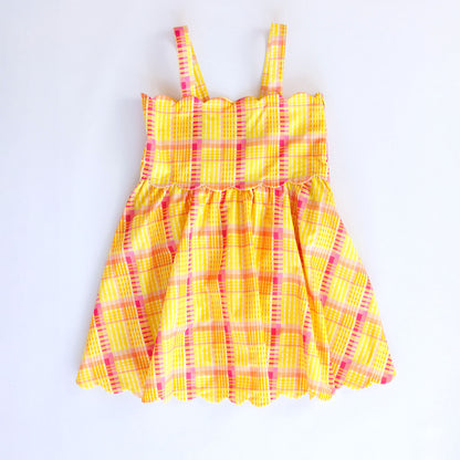 Hadley Dress (Seashell Plaid)