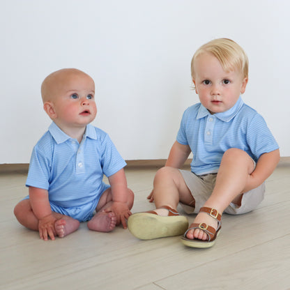 Trip Romper (Blue Stripe)