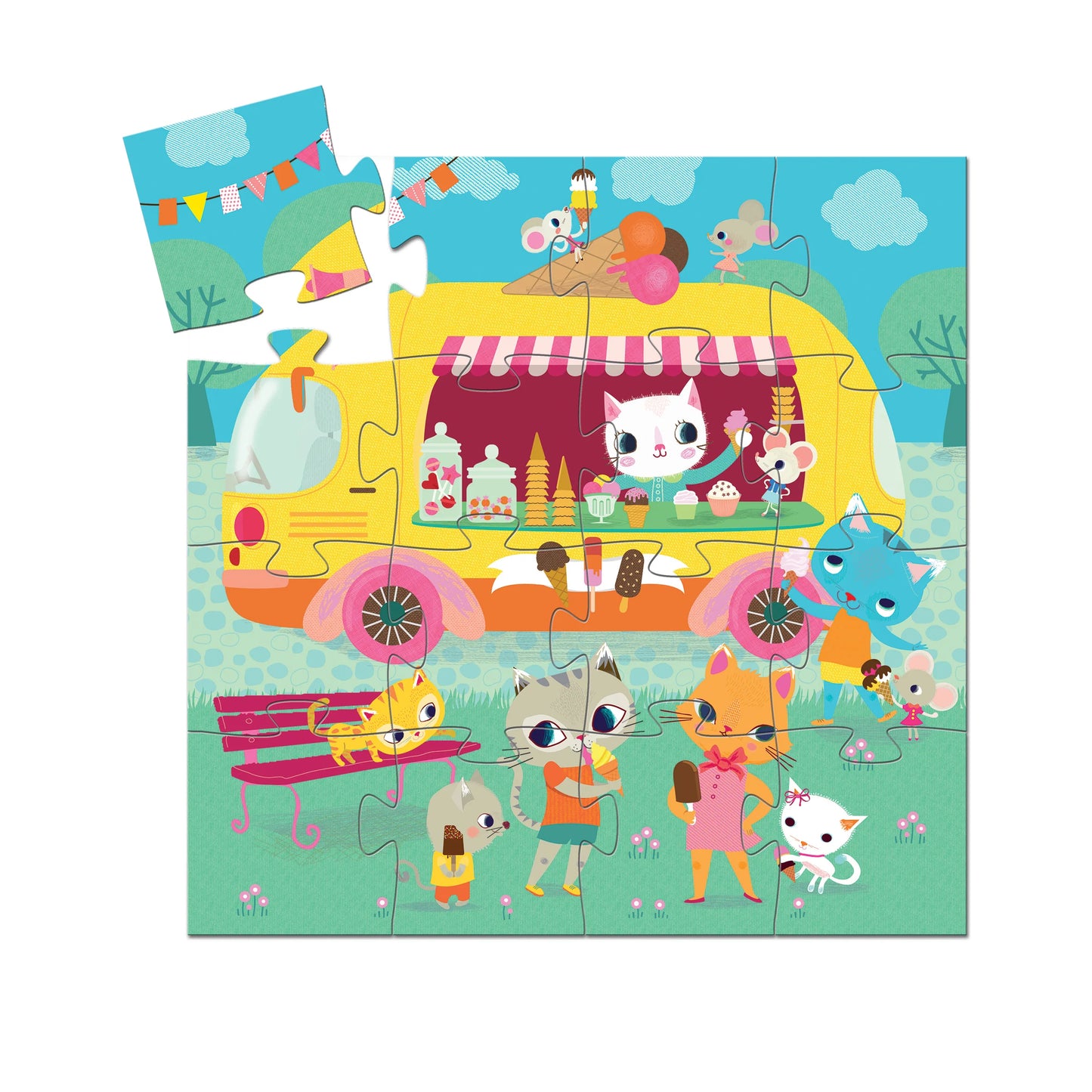 Ice Cream Truck Mini Puzzle (16pc)
