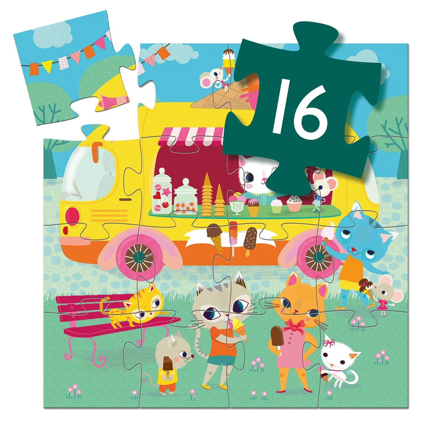 Ice Cream Truck Mini Puzzle (16pc)