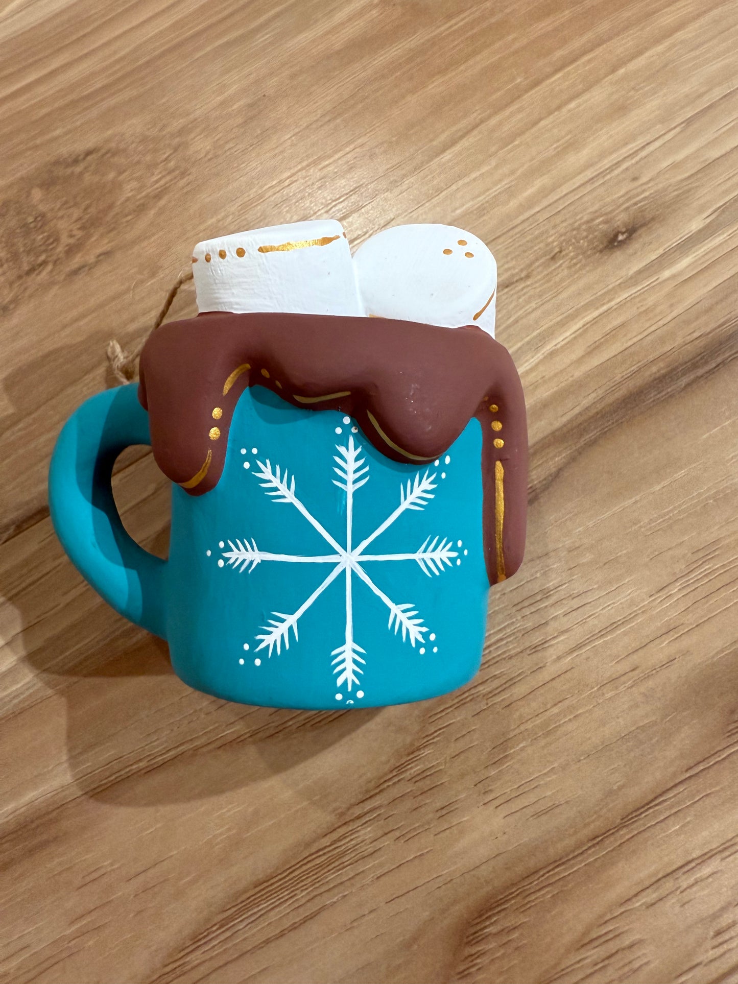 Snowflake Hot Chocolate Mug Ornament