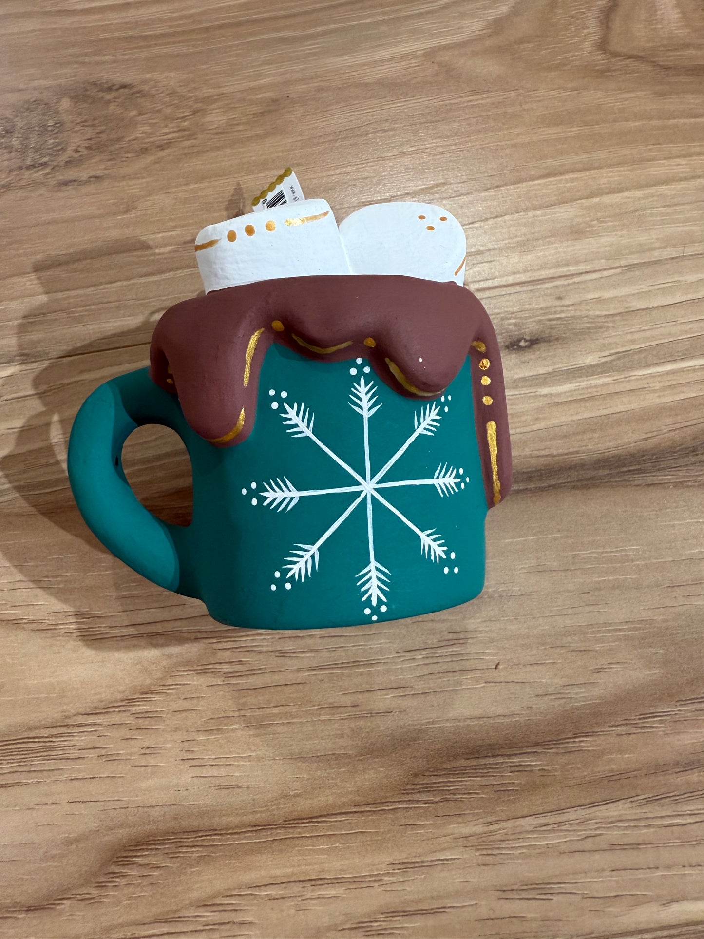 Snowflake Hot Chocolate Mug Ornament