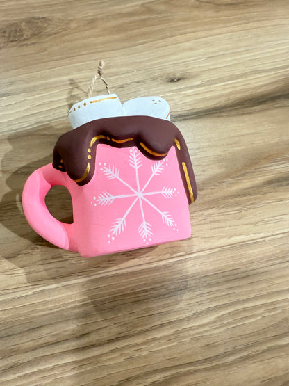Snowflake Hot Chocolate Mug Ornament