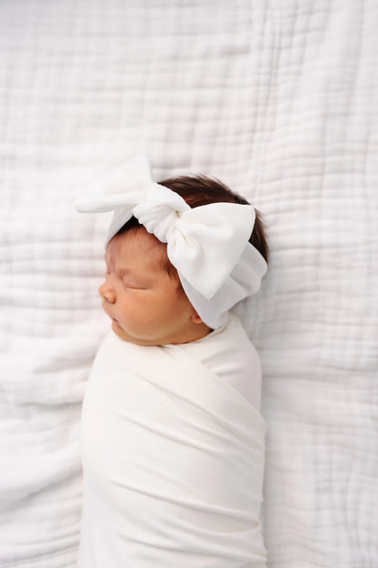 Velvet Knot Headband (Ivory)