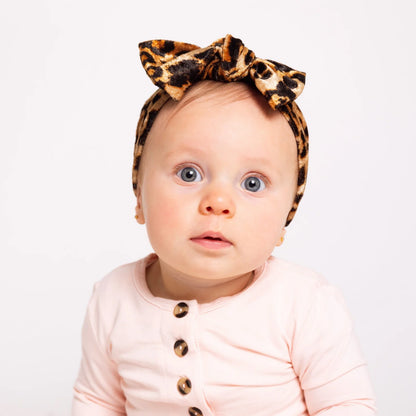 Velvet Knot Headband (Leopard)