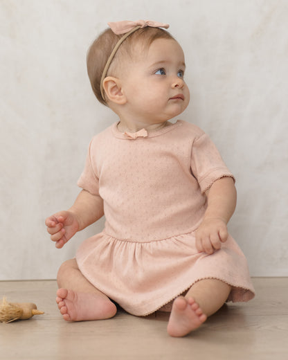 POINTELLE SKIRTED BODYSUIT MELON