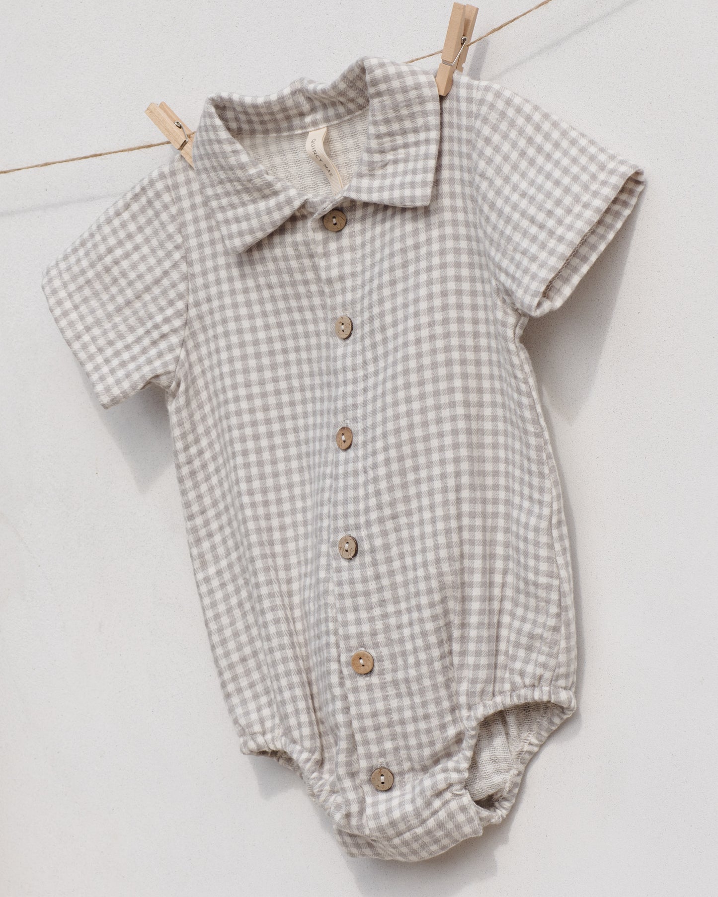 MATTEO ROMPER SAGE GINGHAM