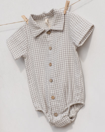 MATTEO ROMPER SAGE GINGHAM