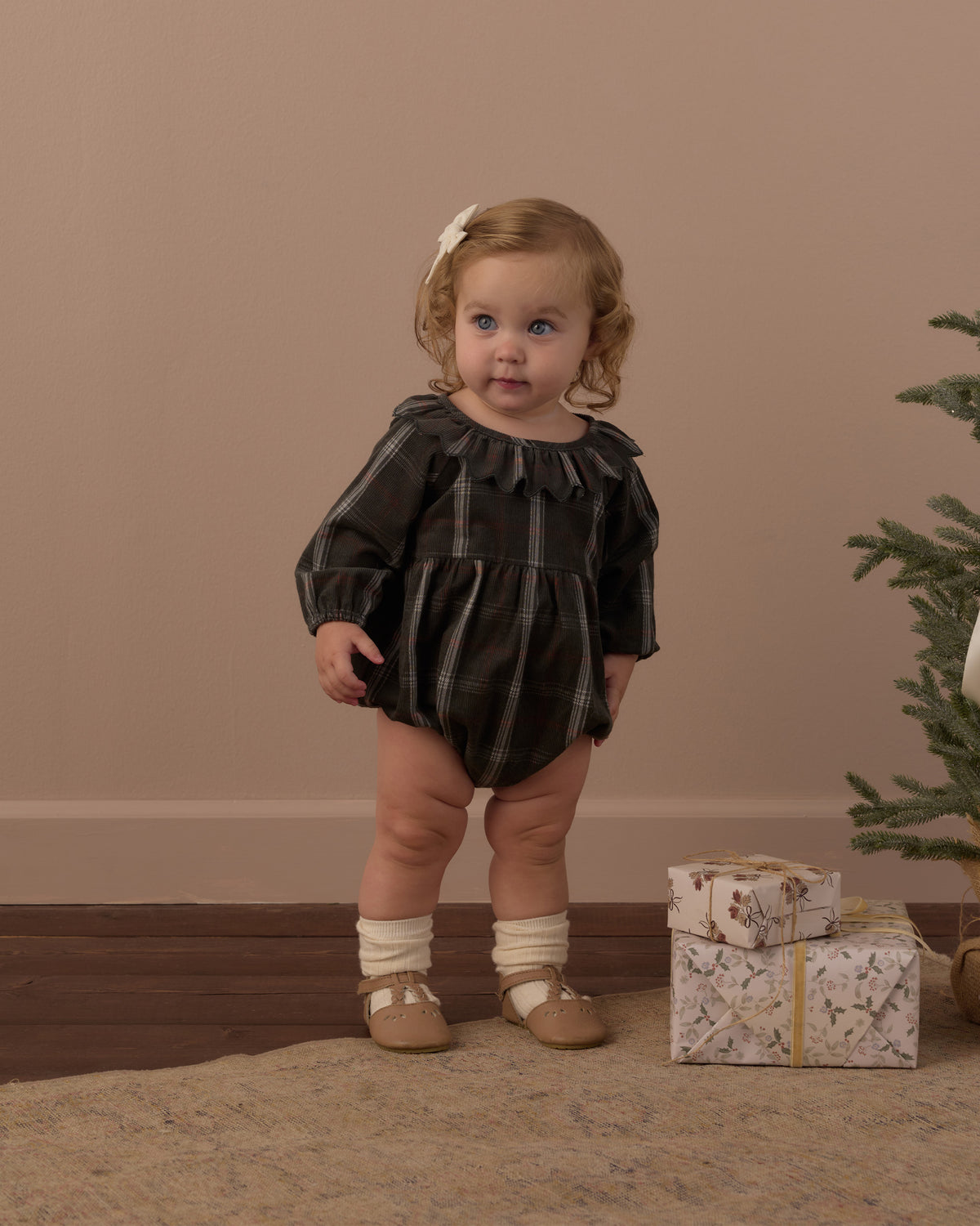 FREYA ROMPER (HOLIDAY PLAID)