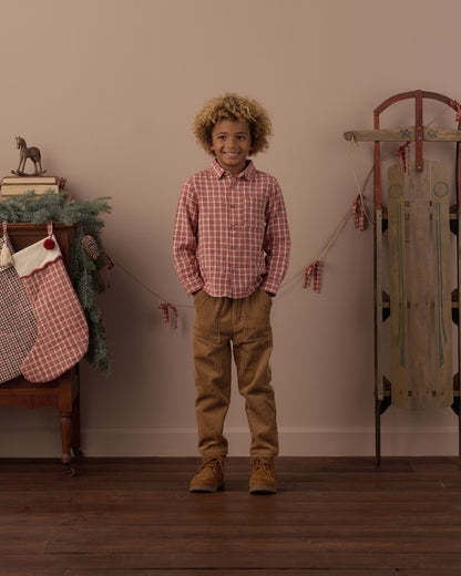 COLLARED LONG SLEEVE SHIRT (VINTAGE PLAID)