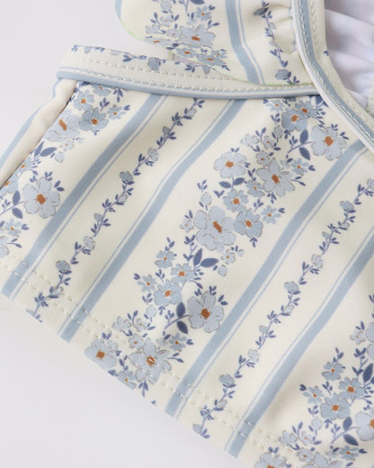 Delphine Rashguard One-Piece (Blue Floral)