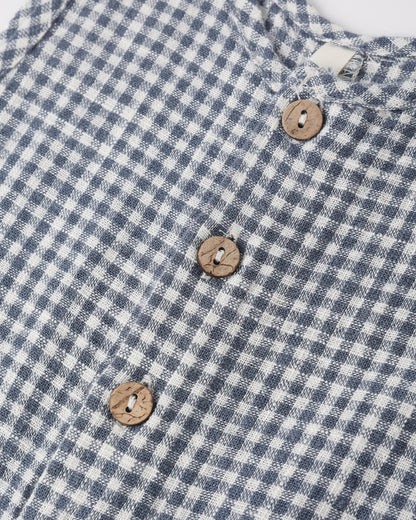 Maverick Romper (Marine Gingham)