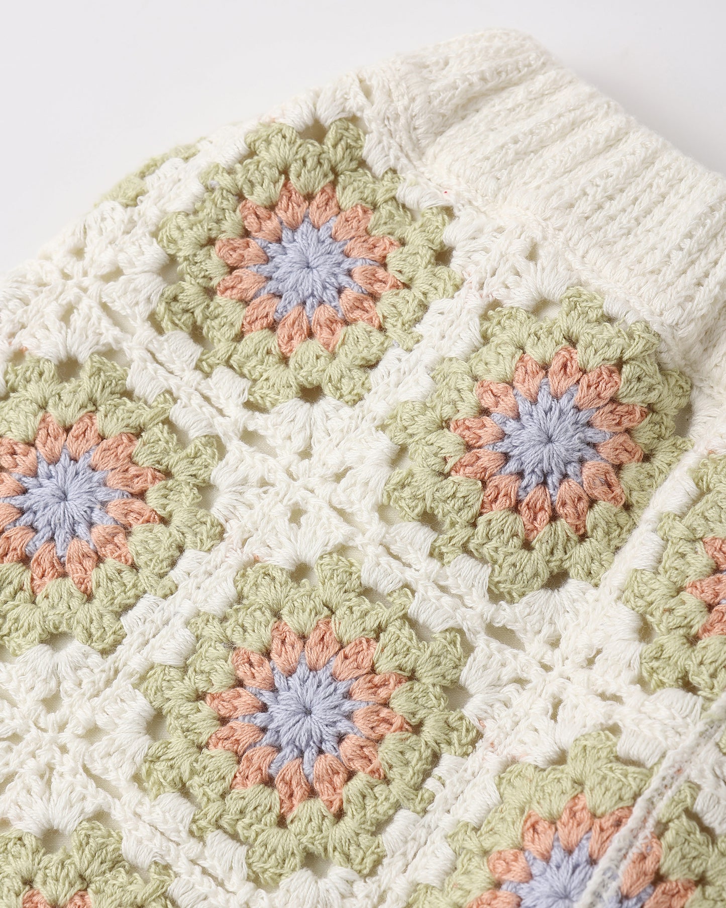 CROCHET TANK SET CITRON DAISY CHECK