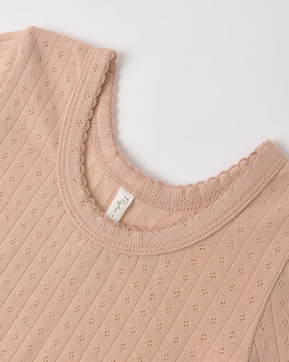 POINTELLE SKIRTED BODYSUIT MELON