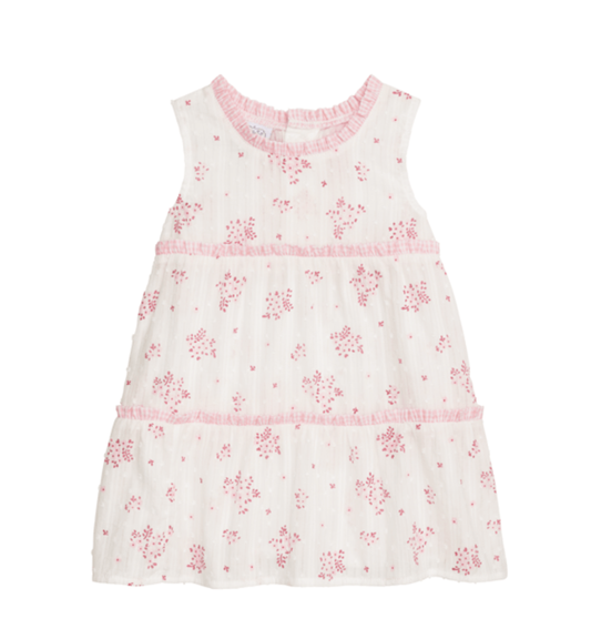 Pink Blossom Tiered Dress