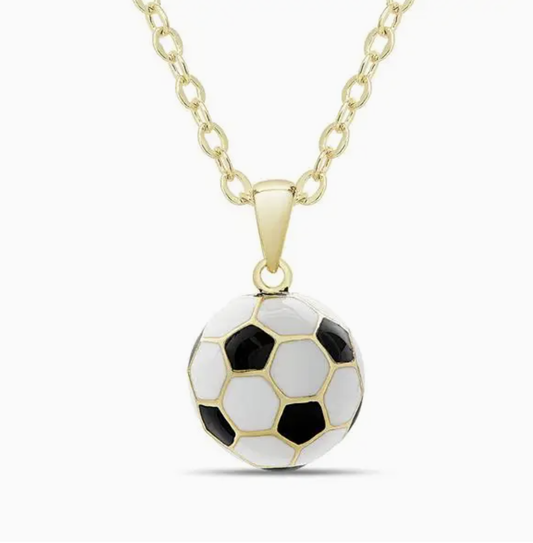 Soccer Ball Pendant - Black