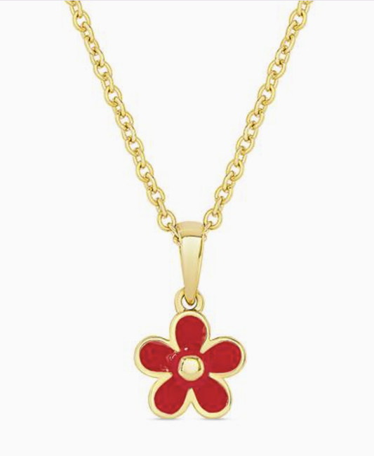 Flower Pendant - Red