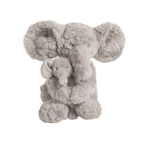 Mama & Baby Elephant Plush Set