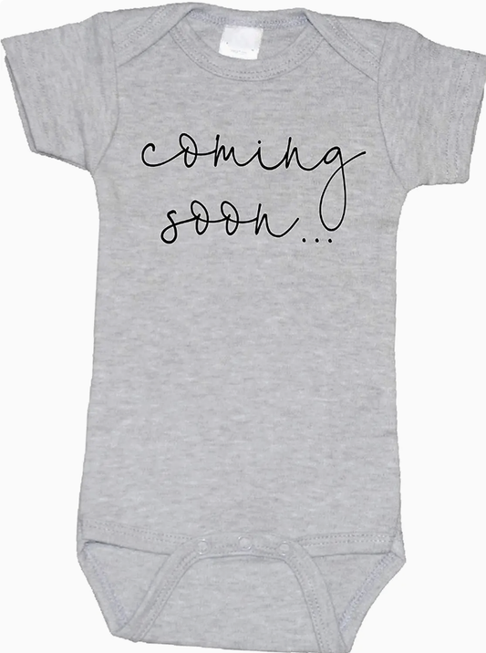 Coming Soon Onesie (Heather Grey)