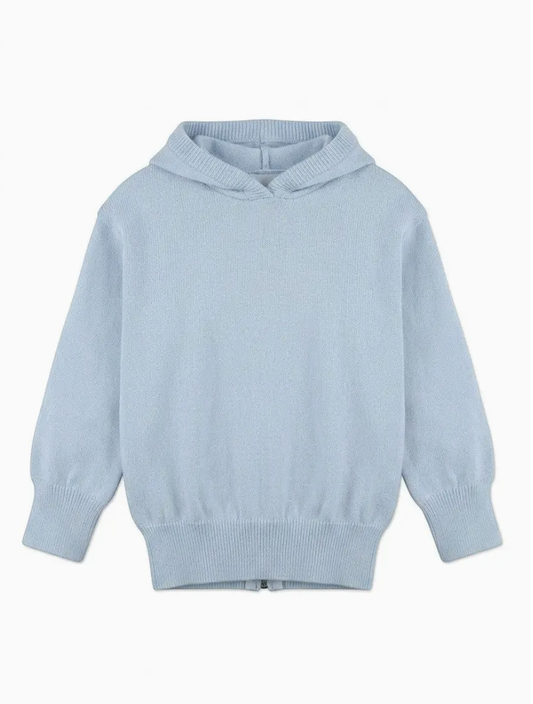 Blue Zip Back Baby Boy Sweater