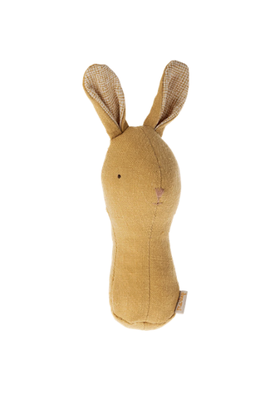 Lullaby Friends Bunny Rattle  (Dusty Yellow)