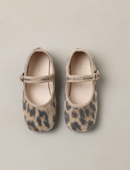 STRAP BALLET FLATS (LEOPARD)