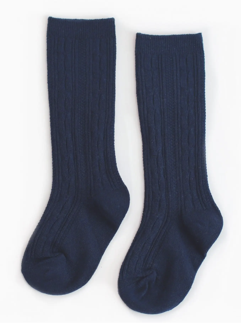 Cable Knit Knee High Socks