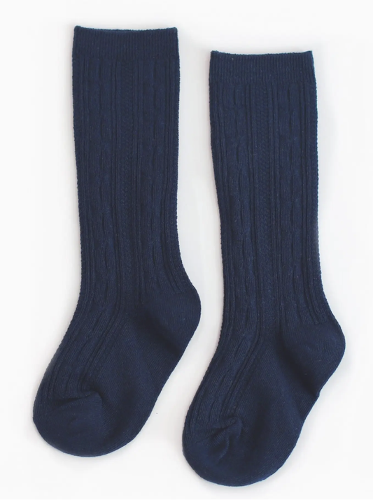 Cable Knit Knee High Socks