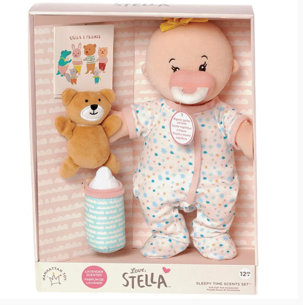 Love, Stella Sleepy Time Set Peach Doll with Blonde Tuft