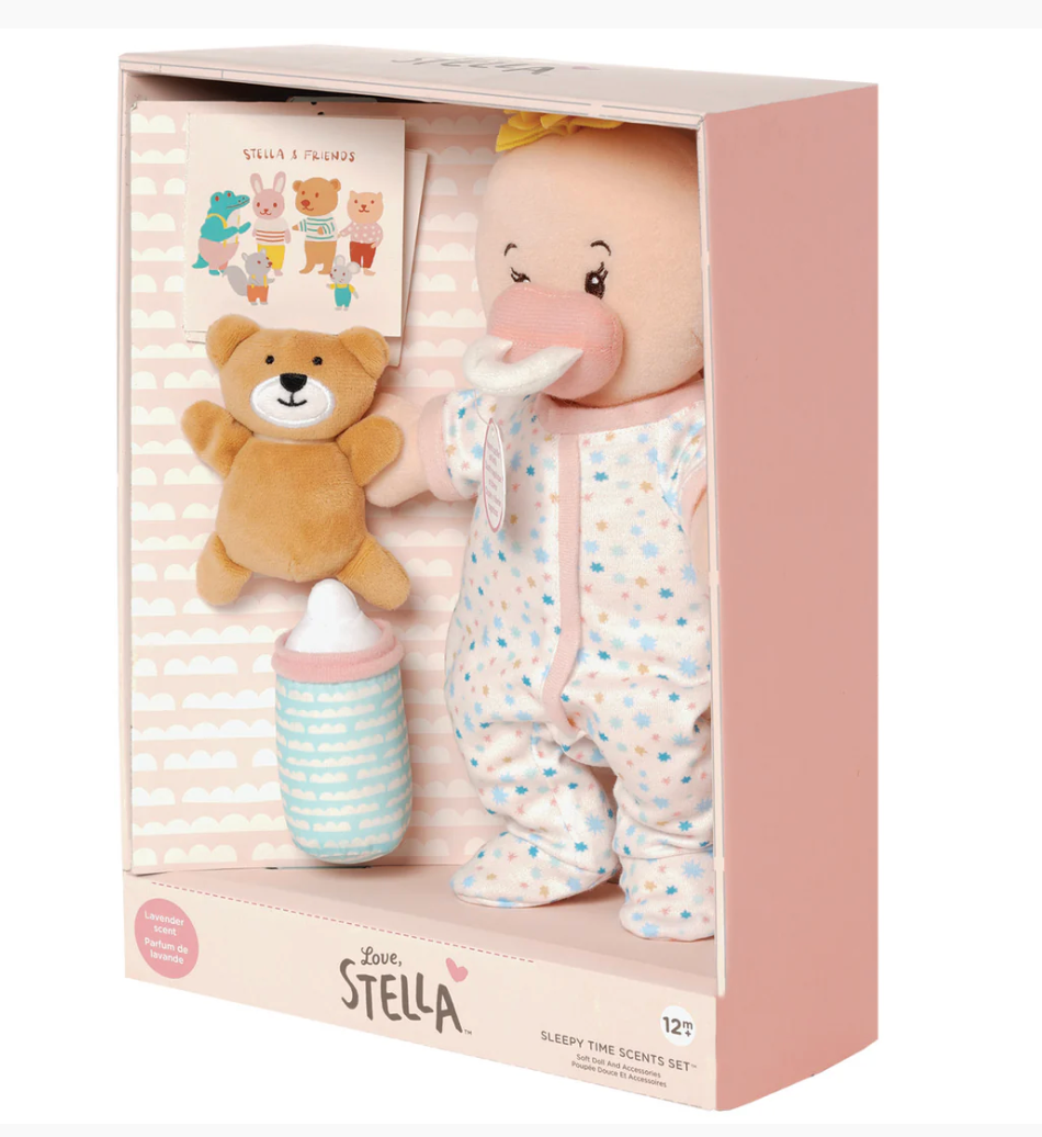 Love, Stella Sleepy Time Set Peach Doll with Blonde Tuft
