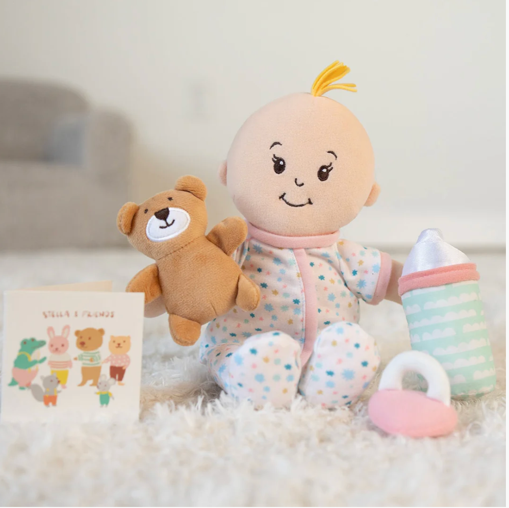 Love, Stella Sleepy Time Set Peach Doll with Blonde Tuft
