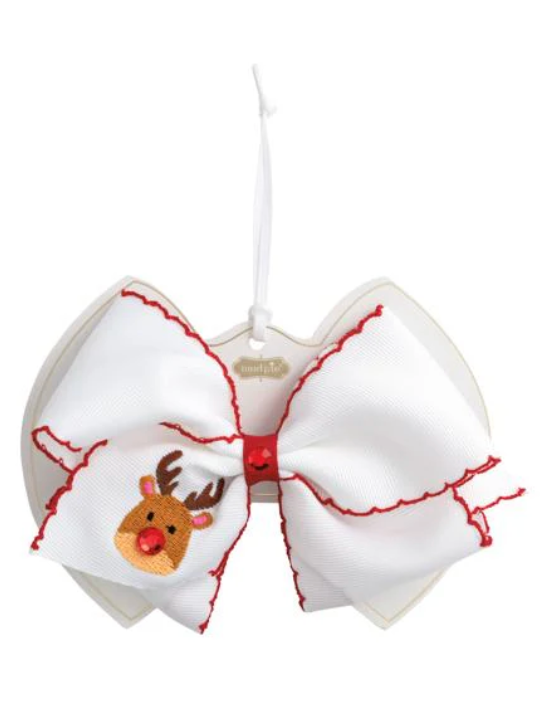 Christmas Embroidered Bows *FINAL SALE*
