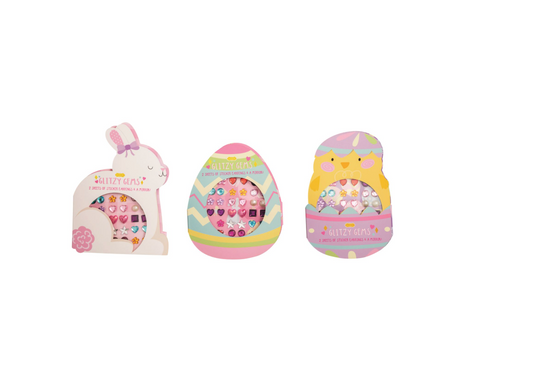 Easter Glitzy Gems Stick-On Earrings