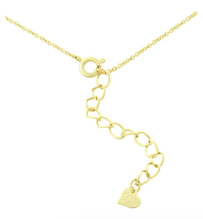Bow Necklace with CZ (Pink)