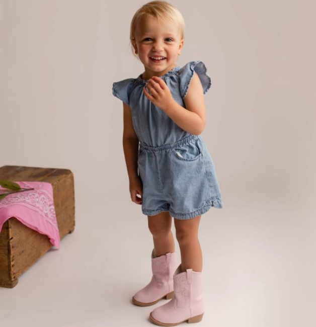 Toddler Pink Cowboy Boot (Sizes 6-12)