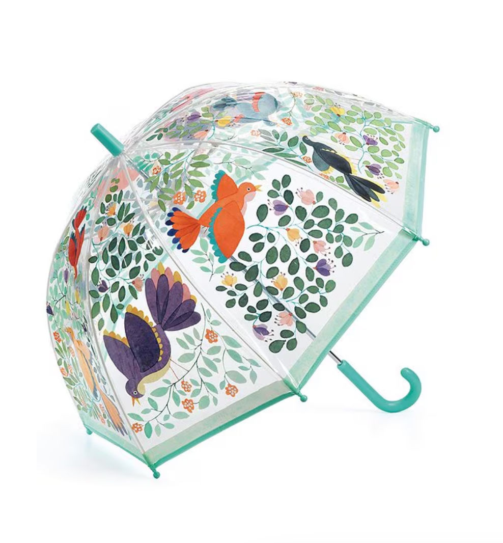 Transparent Umbrella (Flowers & Birds)